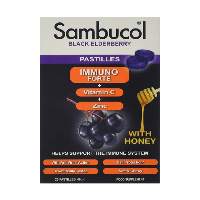 SAMBUCOL Immuno Forte 20 Pastilles (Case 24)