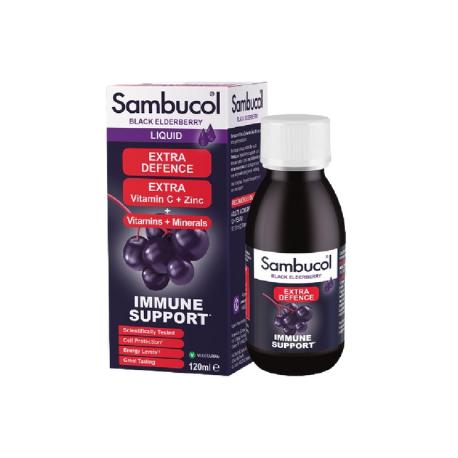 SAMBUCOL Extra Defence Liquid 120ML (Case 24)