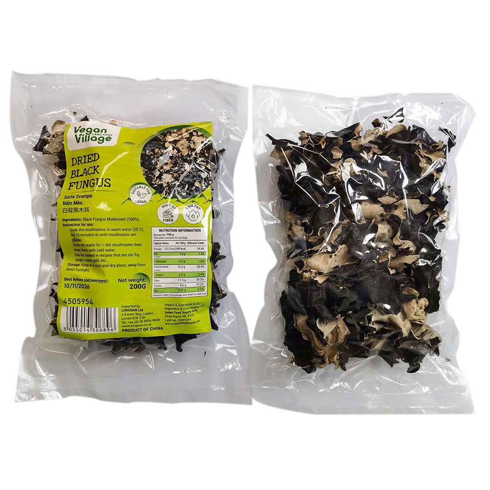 VEGAN VILLAGE Dried Black Fungus 200g (Case 30)