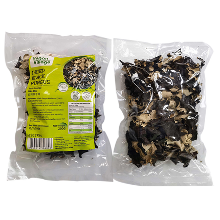 VEGAN VILLAGE Dried Black Fungus 200g (Case 30)