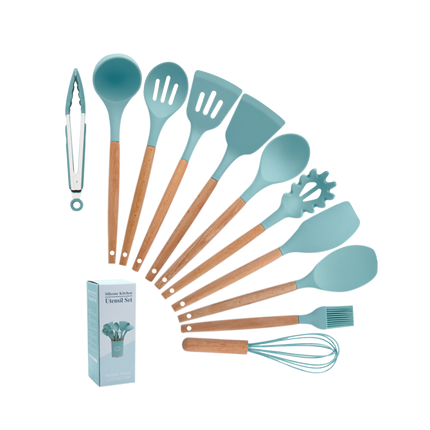 Longdan Kitchen Utensils Set 12 pcs - Blue (Case 12)
