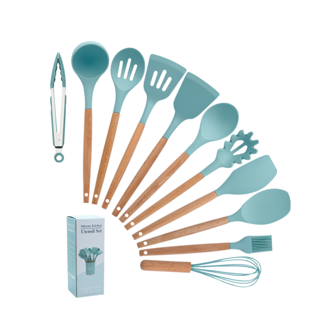 Longdan Kitchen Utensils Set 12 pcs - Blue (Case 12)