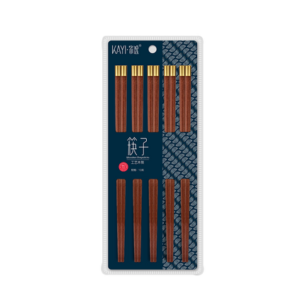 KAYI Good Fortune Wooden Chopsticks 25cm 5P (Case 120)