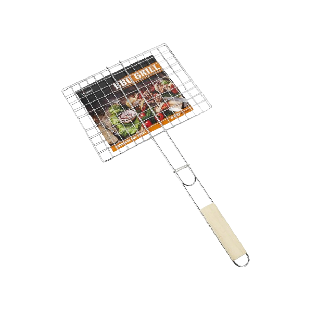 QIN XING Flat Plate Barbecue Net 26.5 x 20cm, L 52.5cm (Case 72)