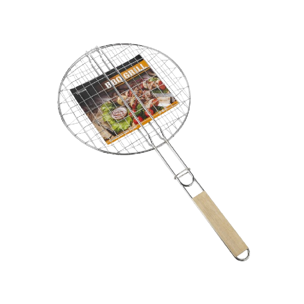 QIN XING Round Burger Barbecue Net D 31cm, L 61.5cm (Case 30)