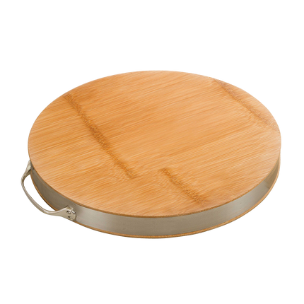 DE CHANG Whole Bamboo Round Chopping Board D 38cm (Case 8)