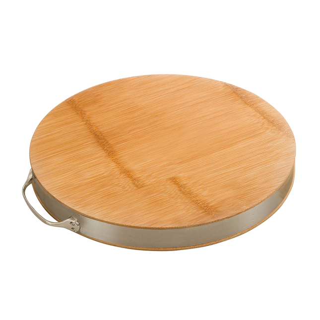 DE CHANG Whole Bamboo Round Chopping Board D 38cm (Case 8)