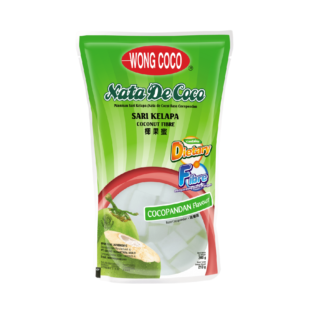 WONG COCO Nata De Coco Cubes 360gr (Case 24)