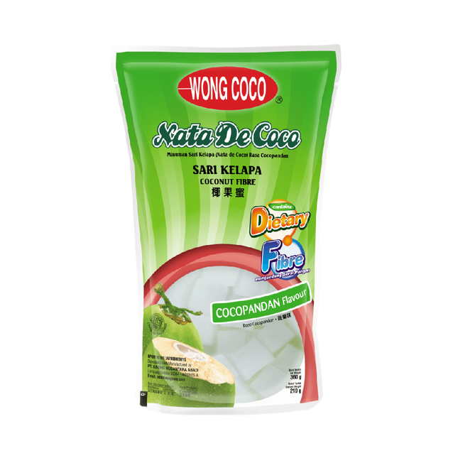 WONG COCO Nata De Coco Cubes 360gr (Case 24)