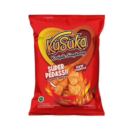 KUSUKA Cassava Chips Super Spicy 50gr (Case 20)