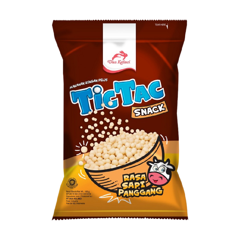 TIC TAC Cassava Snack - Grilled Beef 80g (Case 50)