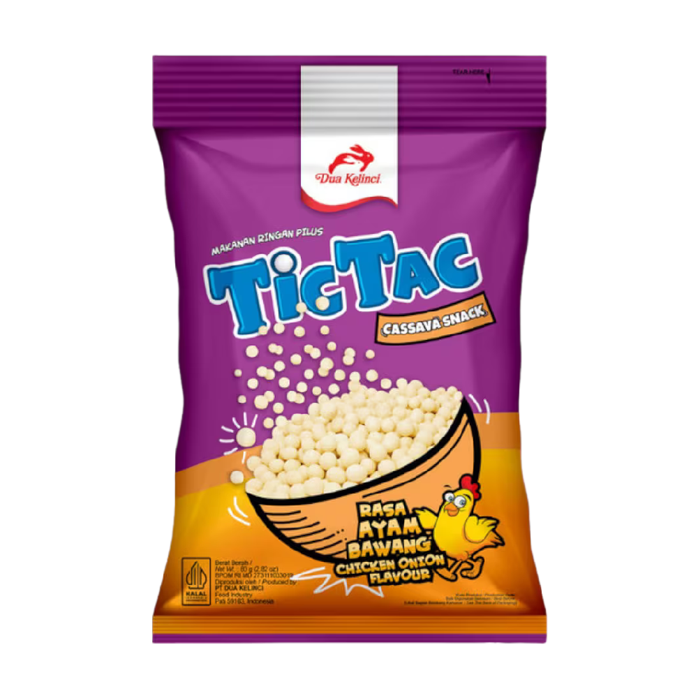 TIC TAC Cassava Snack - Chicken Onion 80g (Case 50)
