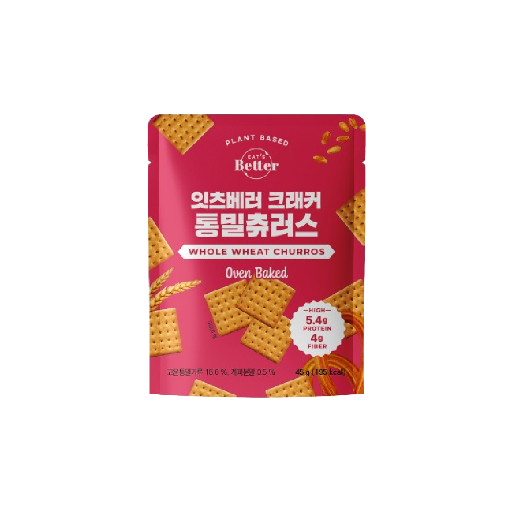 EAT's Better Cracker Whole Wheat Churrus 45g (Case 30)