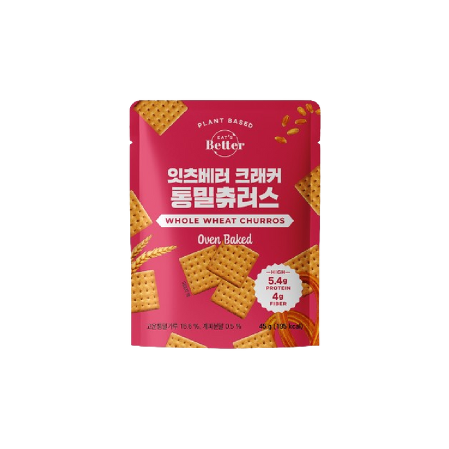 EAT's Better Cracker Whole Wheat Churrus 45g (Case 30)