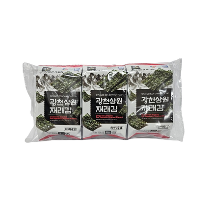 GWANGCHEON Crispy Seaweed Snacks Original Flavour (3pcs) 12g (Case 24)