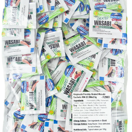 KINJIRUSHI Nama Oroshi Wasabi Sachet RW-22 500g (2.5gx200pcs) (Case 20)