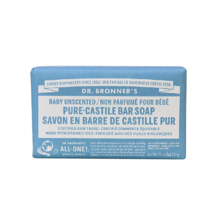 DR.BRONNER'S Baby-Unscented Pure-Castile Bar Soap 140g - Longdan Official
