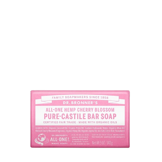 DR.BRONNER'S Cherry Blossom Pure-Castile Bar Soap 140g - Longdan Official