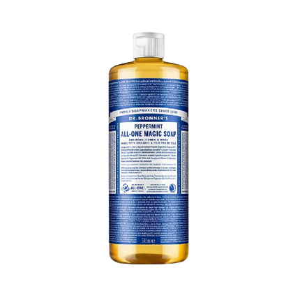 DR.BRONNER'S Peppermint Pure-Castile All Magic (18 in1) Liquid Soap 945ml - Longdan Official
