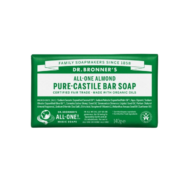 DR.BRONNER'S All-one Almond Pure-Castile Bar Soap 140g - Longdan Official