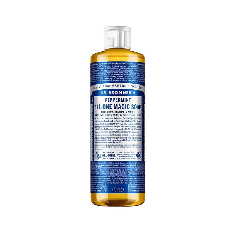 DR.BRONNER'S Peppermint Pure-Castile All Magic (18 in1) Liquid Soap 475ml - Longdan Official