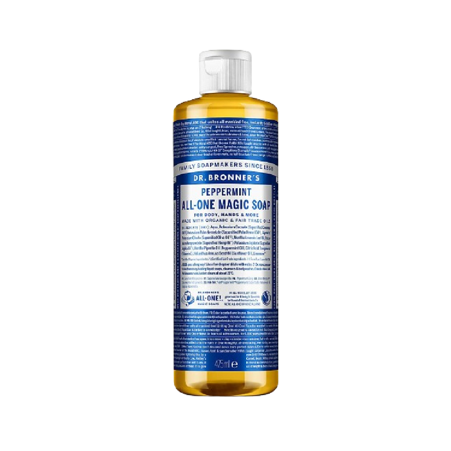 DR.BRONNER'S Peppermint Pure-Castile All Magic (18 in1) Liquid Soap 475ml - Longdan Official