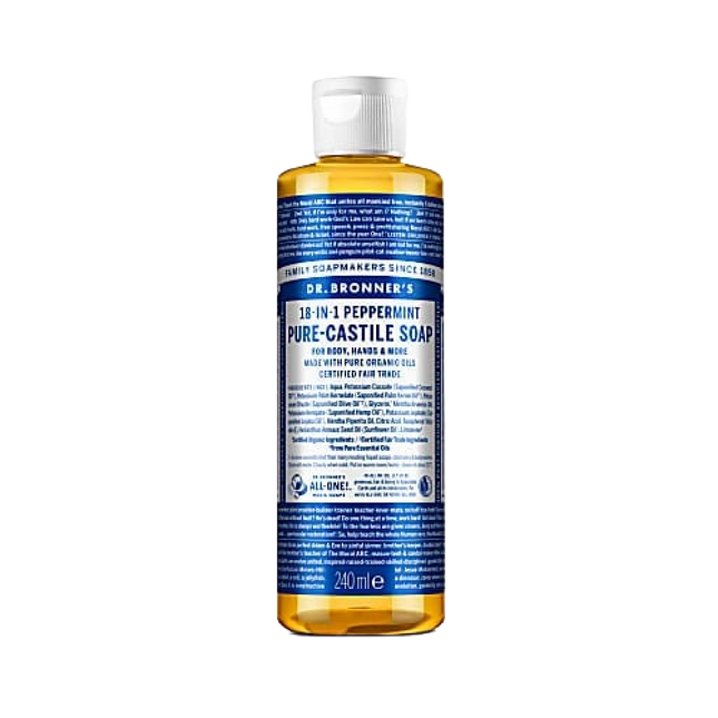DR.BRONNER'S Peppermint Pure-Castile All Magic (18 in1) Liquid Soap 240ml - Longdan Official