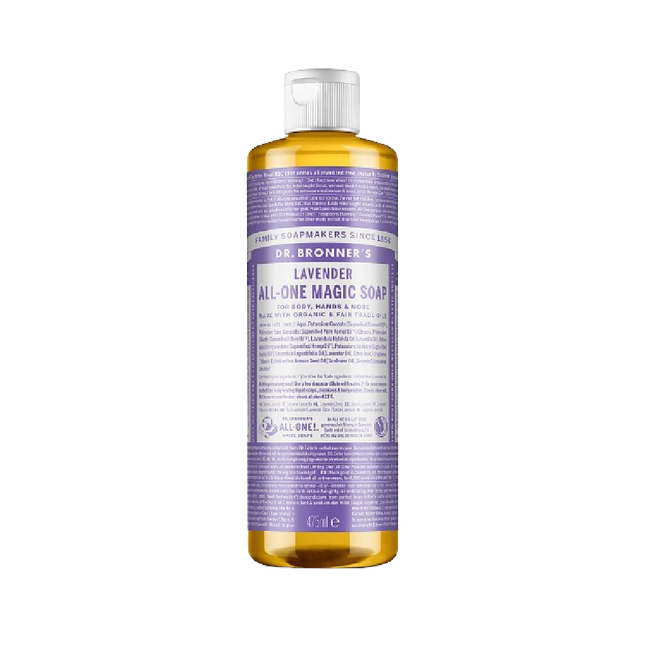 DR.BRONNER'S Lavender Pure-Castile All Magic (18 in1) Liquid Soap 475ml - Longdan Official