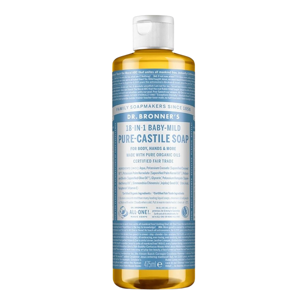DR.BRONNER'S Baby-Unscented Pure-Castile All Magic (18 in1) Liquid Soap 475ml - Longdan Official