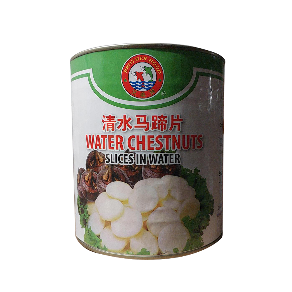 BROTHERHOOD Water Chestnuts Sliced in Water 2950g (Case 6)
