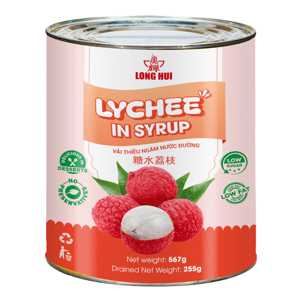 LONG HUI Lychee In Syrup 567g (Case 12)