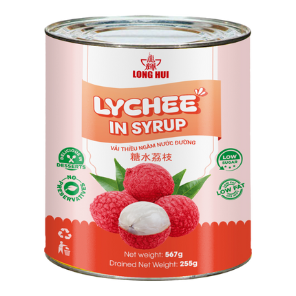 LONG HUI Lychee In Syrup 567g (Case 12)