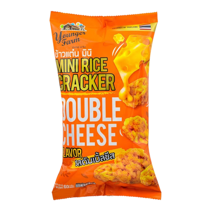 YOUNGER FARM Mini Rice Cracker Double Cheese Flavour 60g (Case 12)