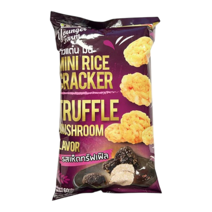 YOUNGER FARM Mini Rice Cracker Truffle Mushroom Flavour 60g (Case 12)
