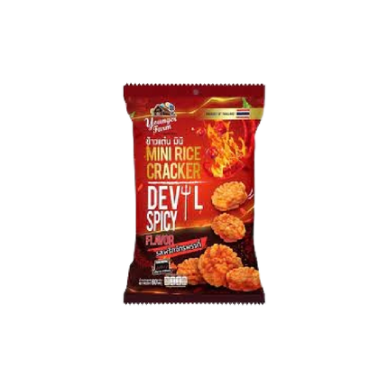 YOUNGER FARM Mini Rice Cracker Devil Spicy Flavour 60g (Case 24)