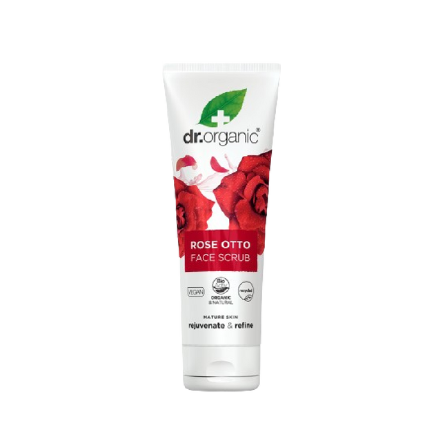 DR ORGANIC Rose Face Scrub 125ML (Case 6)