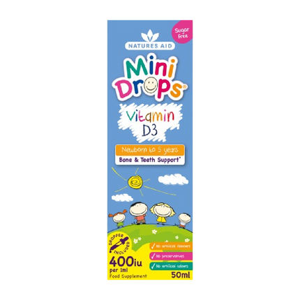 NATURES AID Mini Drops Vitamin D3 50ML (Case 6)