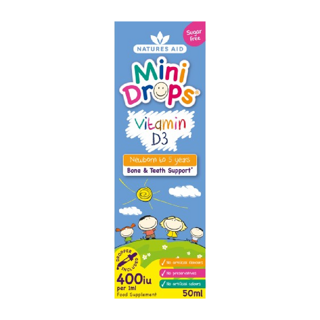 NATURES AID Mini Drops Vitamin D3 50ML (Case 6)