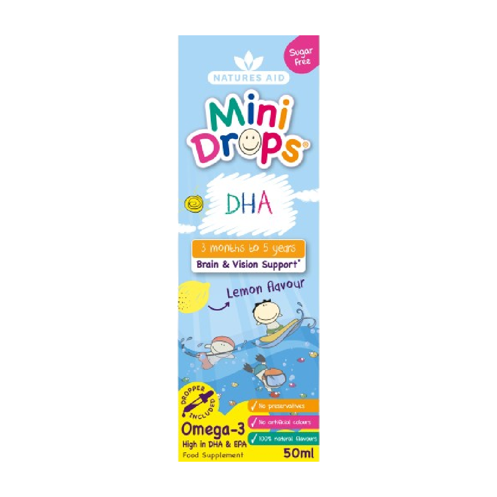 NATURES AID Mini Drops Omega-3 DHA 50ML (Case 6)