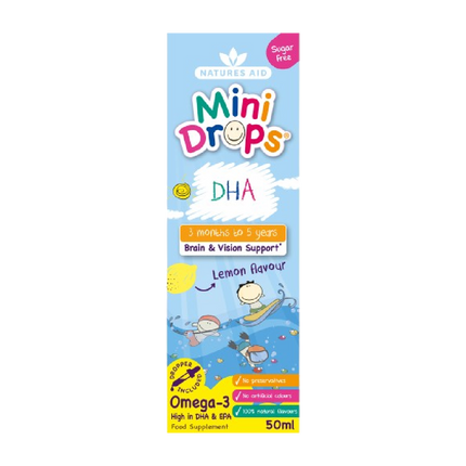 NATURES AID Mini Drops Omega-3 DHA 50ML (Case 6)