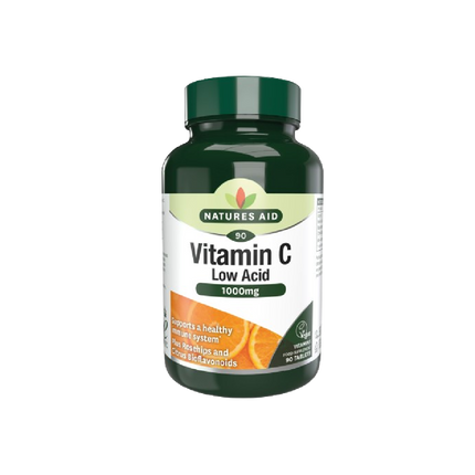 NATURES AID Vit C 1000mg Low Acid 90 Tablets (Case 10)