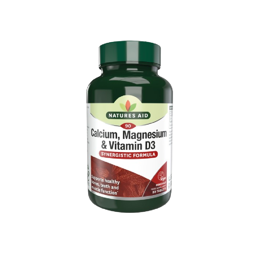NATURES AID Calcium, Magnesium, Vit D3 90 Tablets (Case 10)