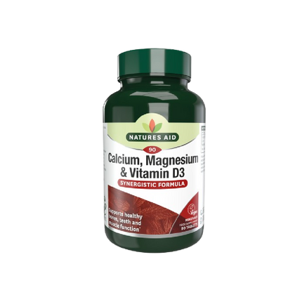 NATURES AID Calcium, Magnesium, Vit D3 90 Tablets (Case 10)