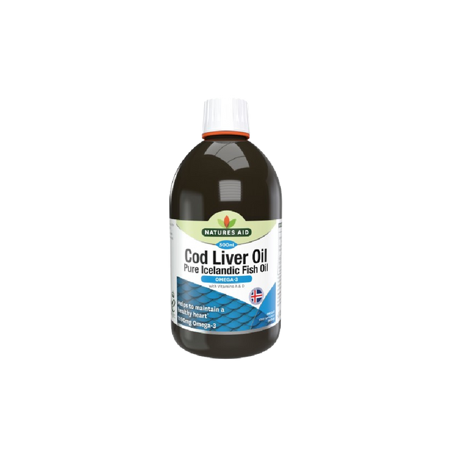 NATURES AID Cod Liver Oil Liquid 500ML (Case 6)