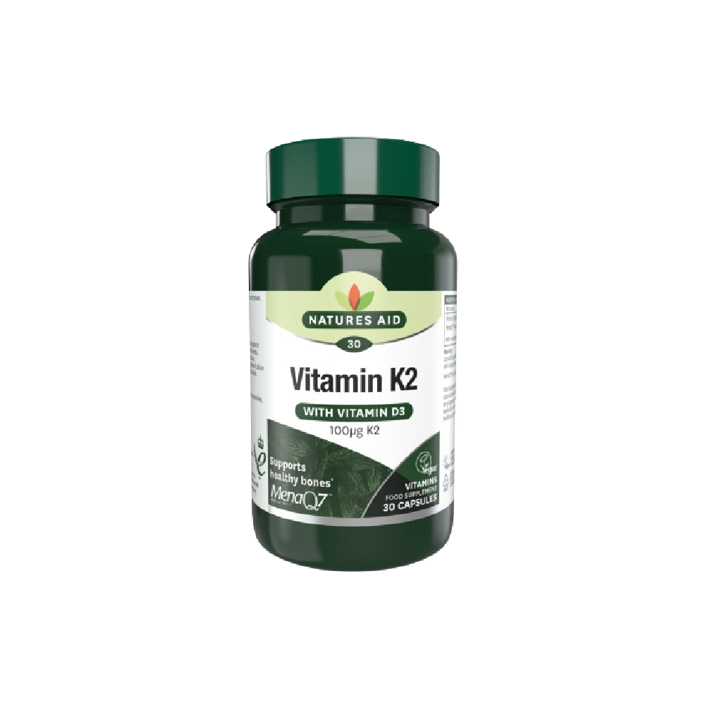 NATURES AID Vitamin K2 MenaQ7 30 Capsules (Case 10)