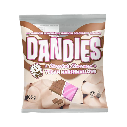 DANDIES Vegan Marshmallows Chocolate 105g (Case 20)