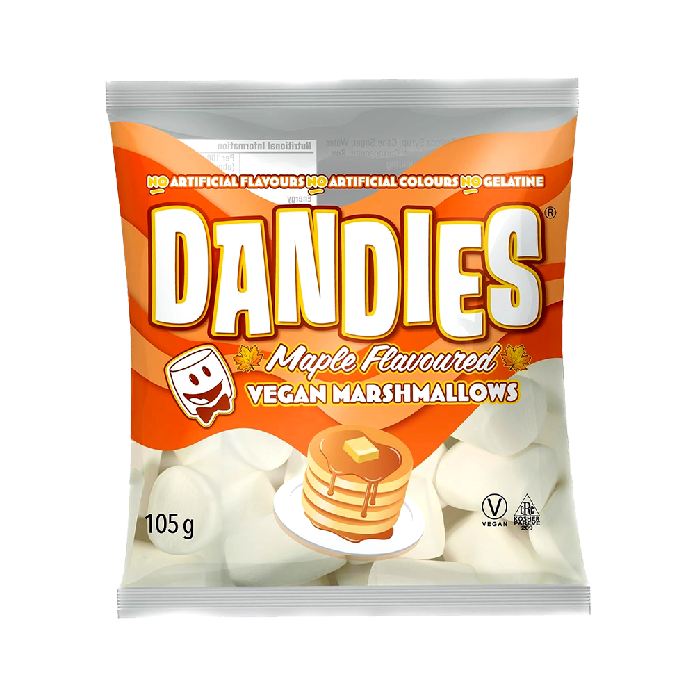 DANDIES Vegan Marshmallows Maple 105g (Case 20)