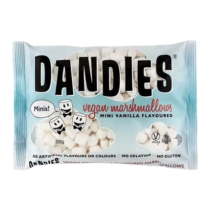 DANDIES Vegan Marshmallows Vanilla Mini 200g (Case 12)