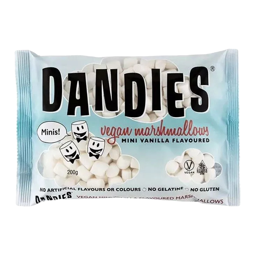 DANDIES Vegan Marshmallows Vanilla Mini 200g (Case 12)