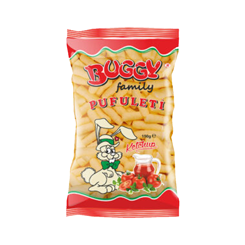BUGGY FAMILY Ketchup Corn Flips 150g (Case 10)
